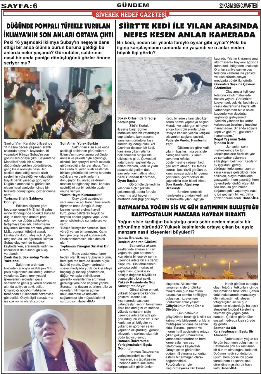 22.11.2025 Tarihli Gazetemiz