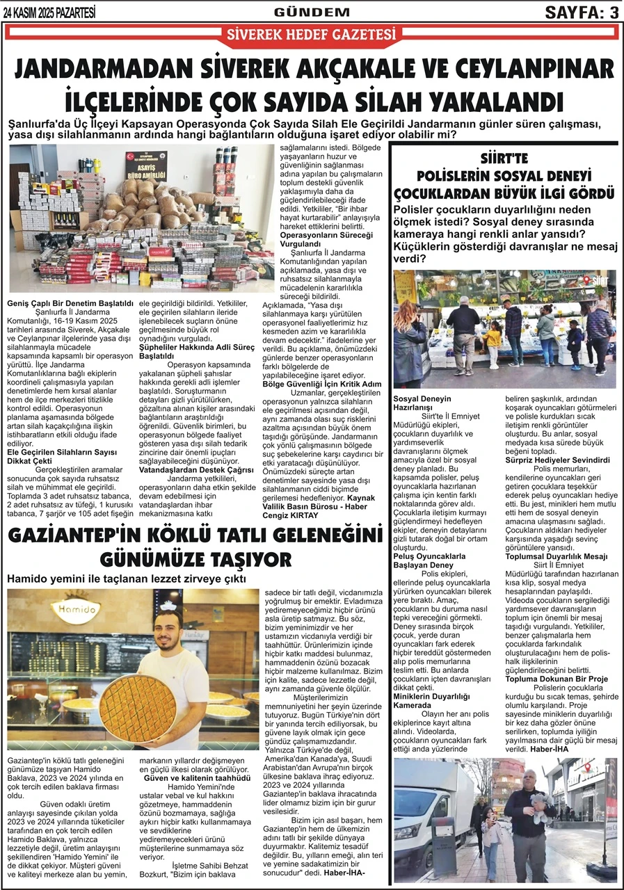 24.11.2025 Tarihli Gazetemiz