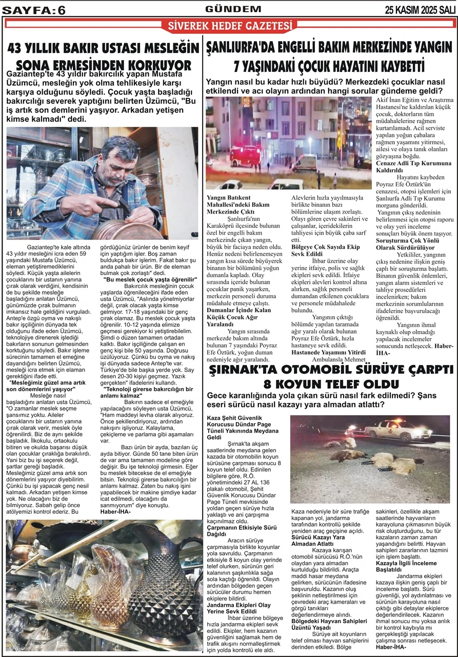 25.11.2025 Tarihli Gazetemiz