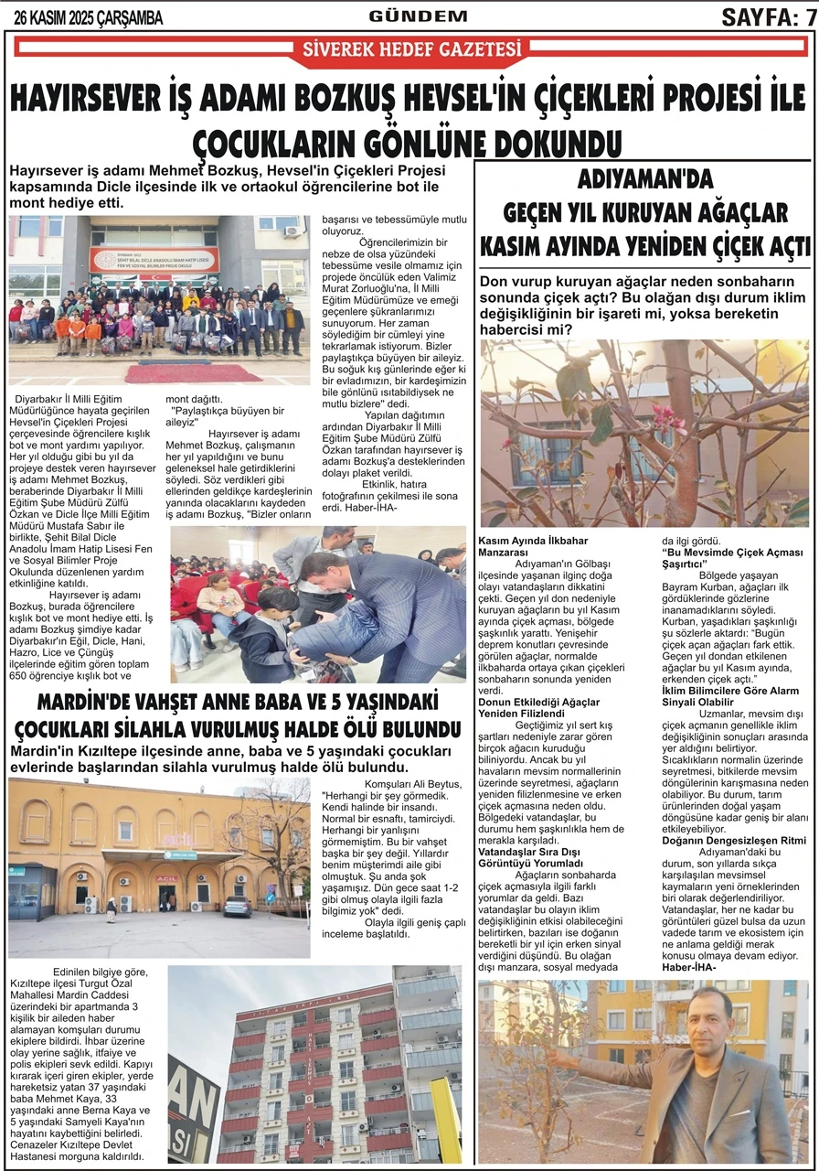 26.11.2025 Tarihli Gazetemi