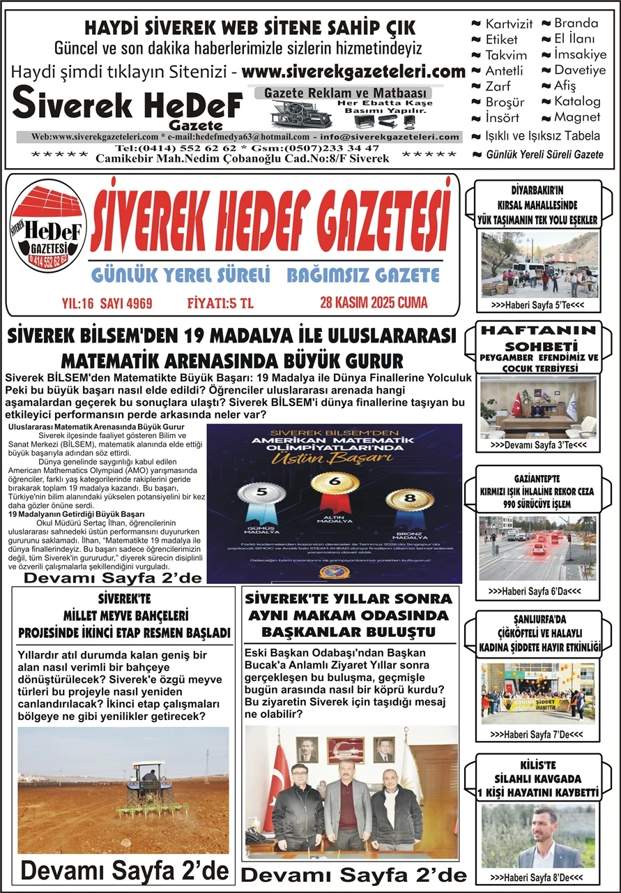 28.11.2025 Tarihli Gazetemiz