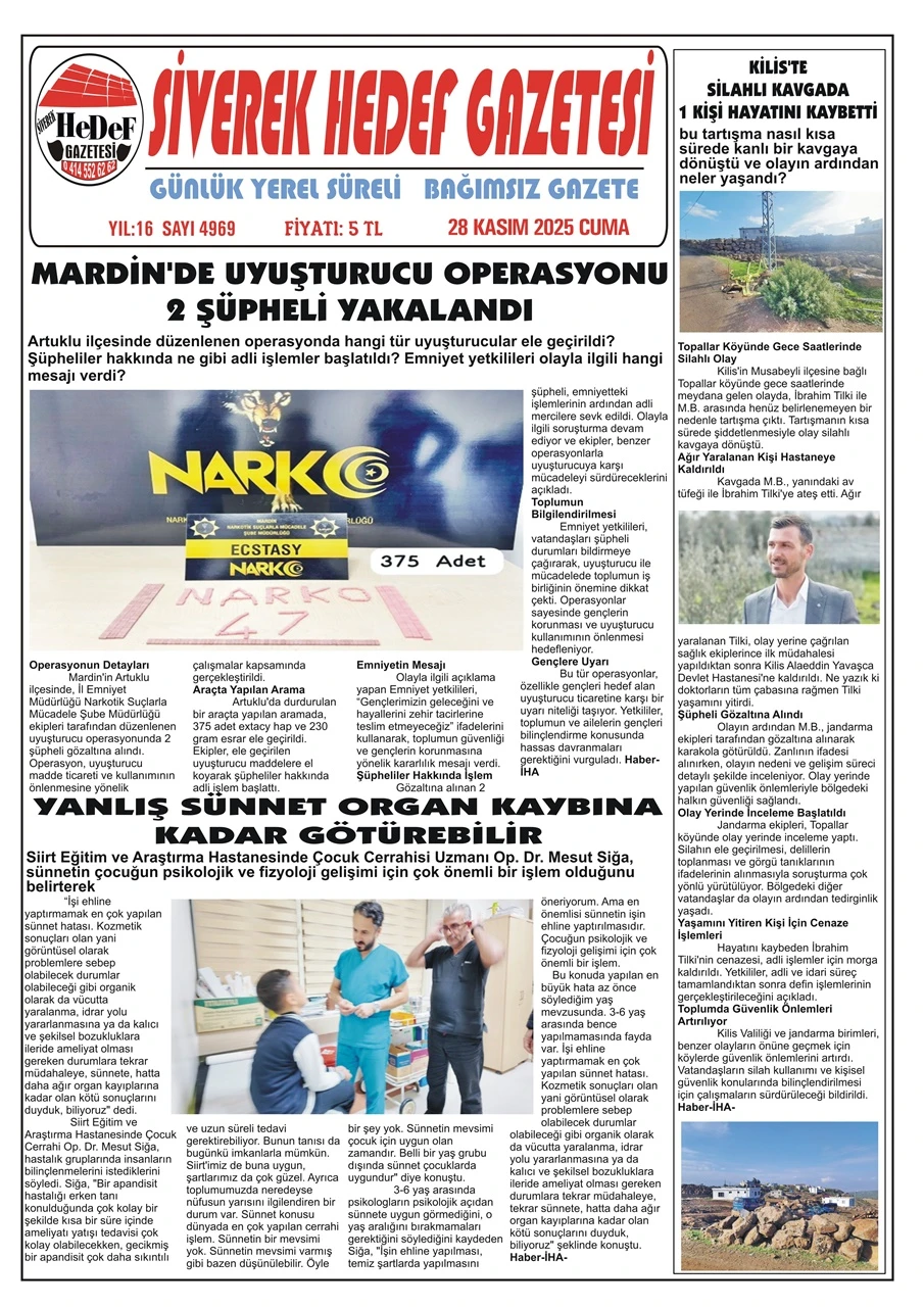 28.11.2025 Tarihli Gazetemiz