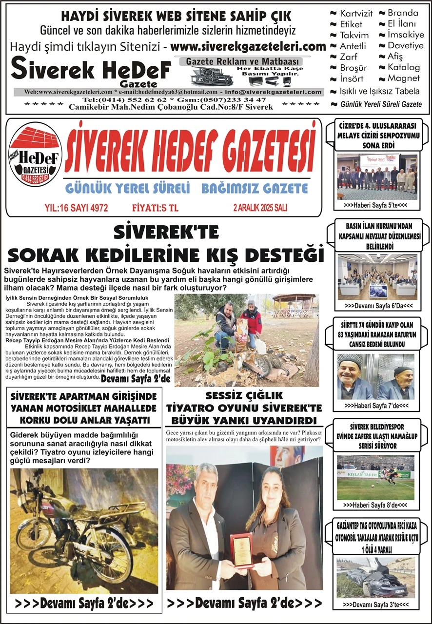 2.12.2025 Tarihli Gazetemiz