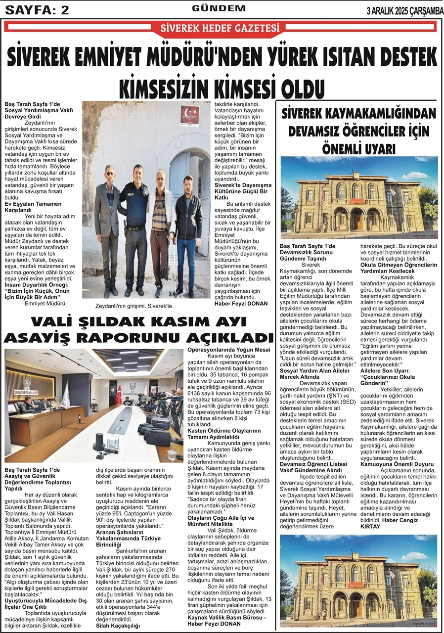 3.12.2025 Tarihli Gazetemiz