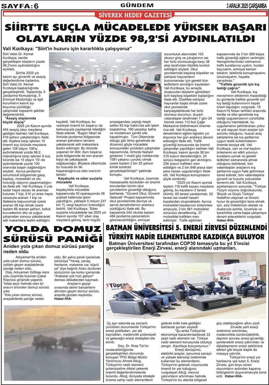 3.12.2025 Tarihli Gazetemiz