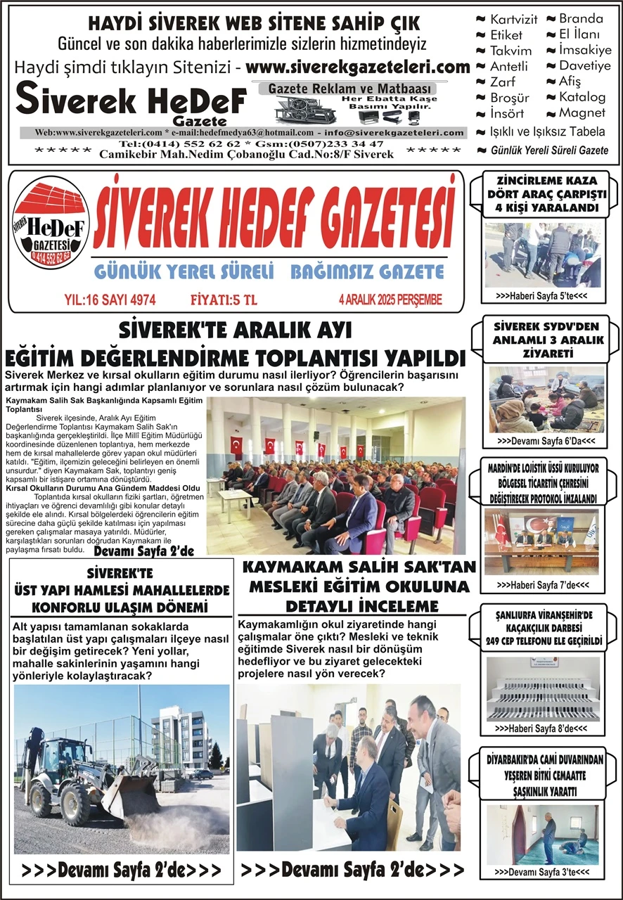 4.12.2025 Tarihli Gazetemiz
