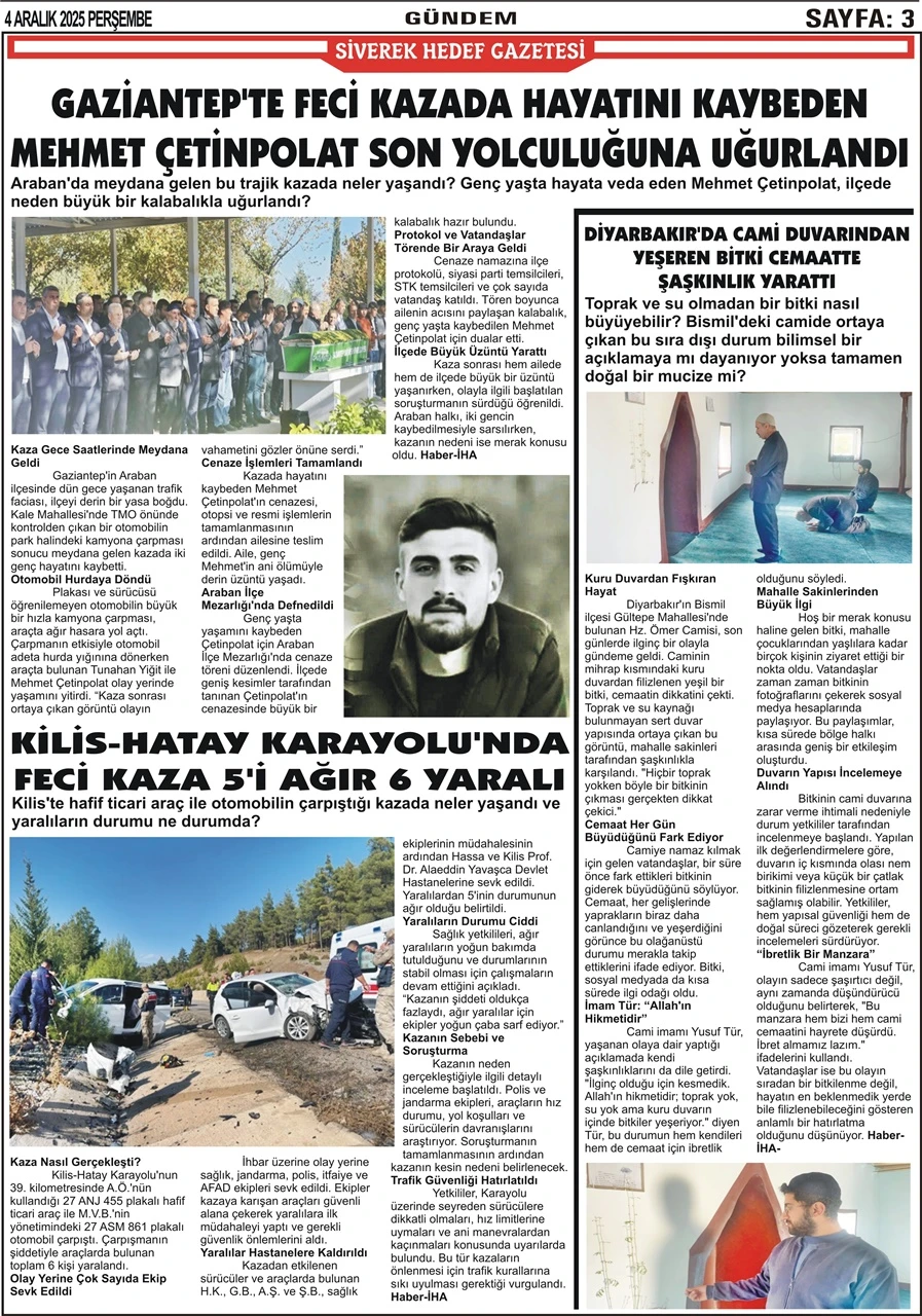 4.12.2025 Tarihli Gazetemiz