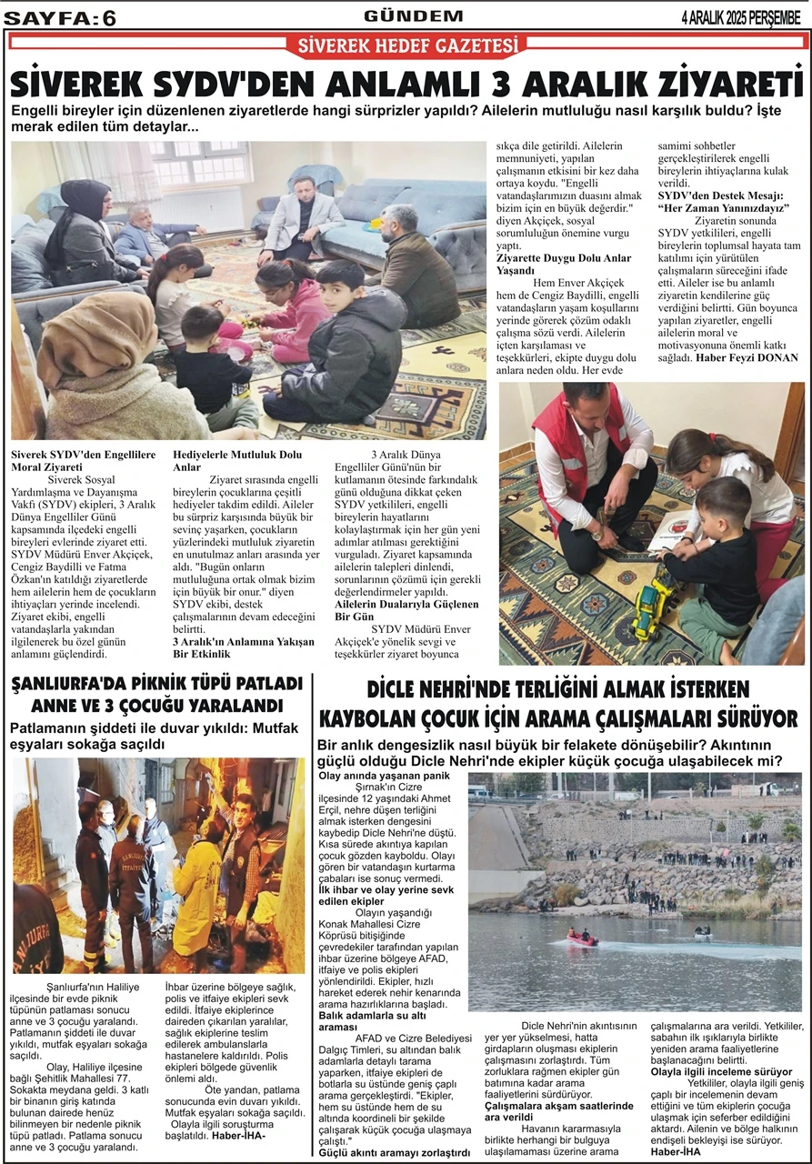 4.12.2025 Tarihli Gazetemiz