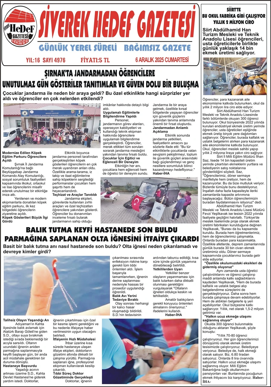 06.12.2025  Tarihli Gazetemiz