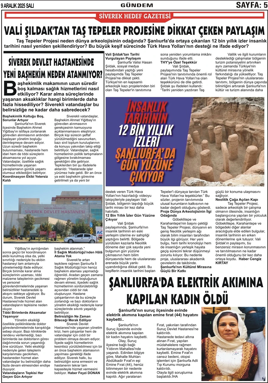 09.12.2025 Tarihli Gazetemiz