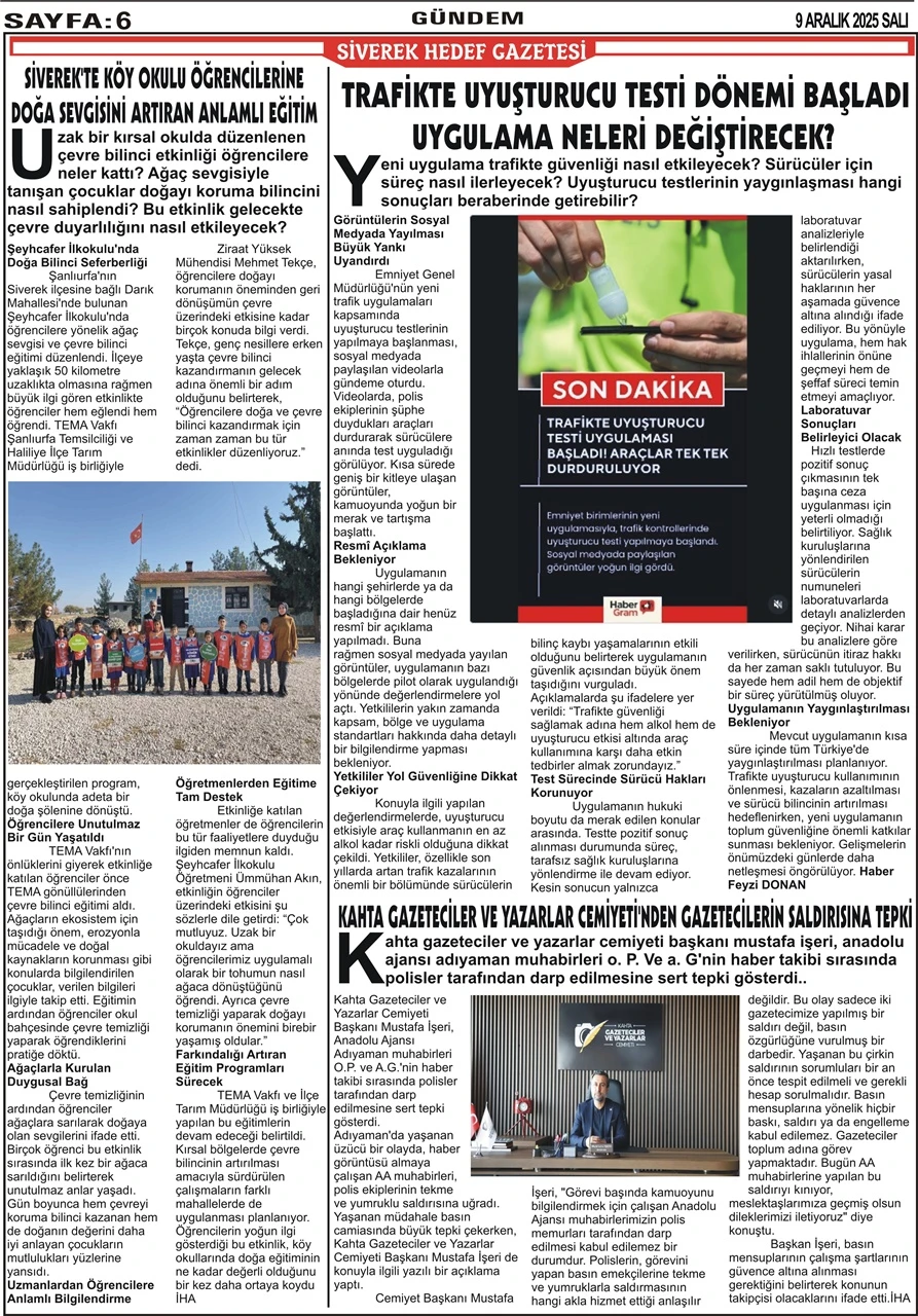 09.12.2025 Tarihli Gazetemiz