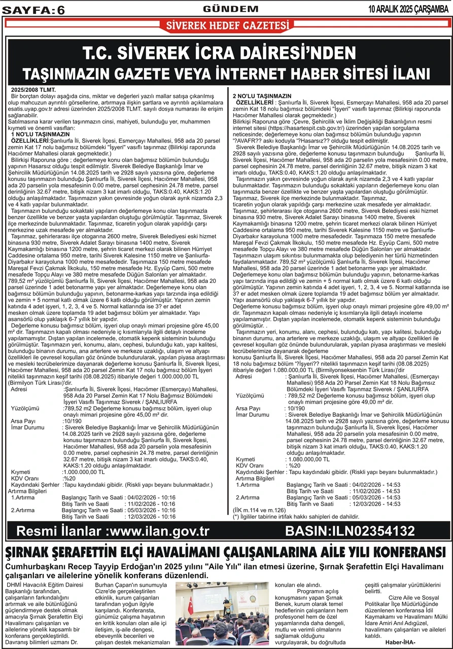 10.12.2025 Tarihli Gazetemiz