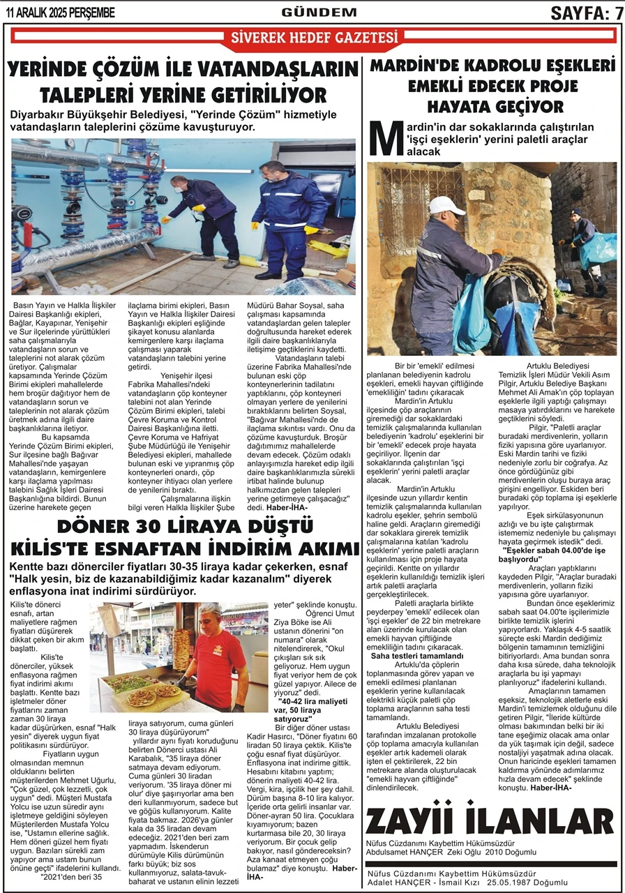 11.12.2025 Tarihli Gazetemiz