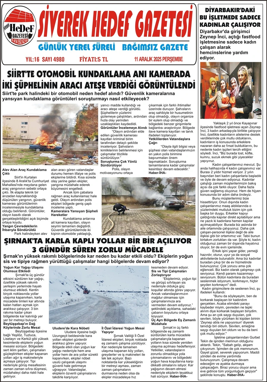 11.12.2025 Tarihli Gazetemiz