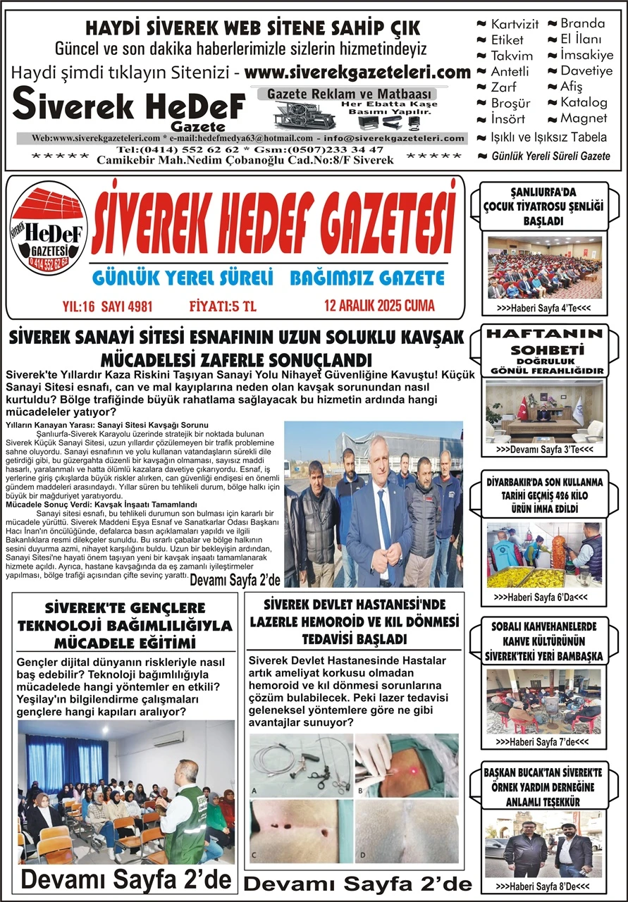 12.12.2025 Tarihli Gazetemiz