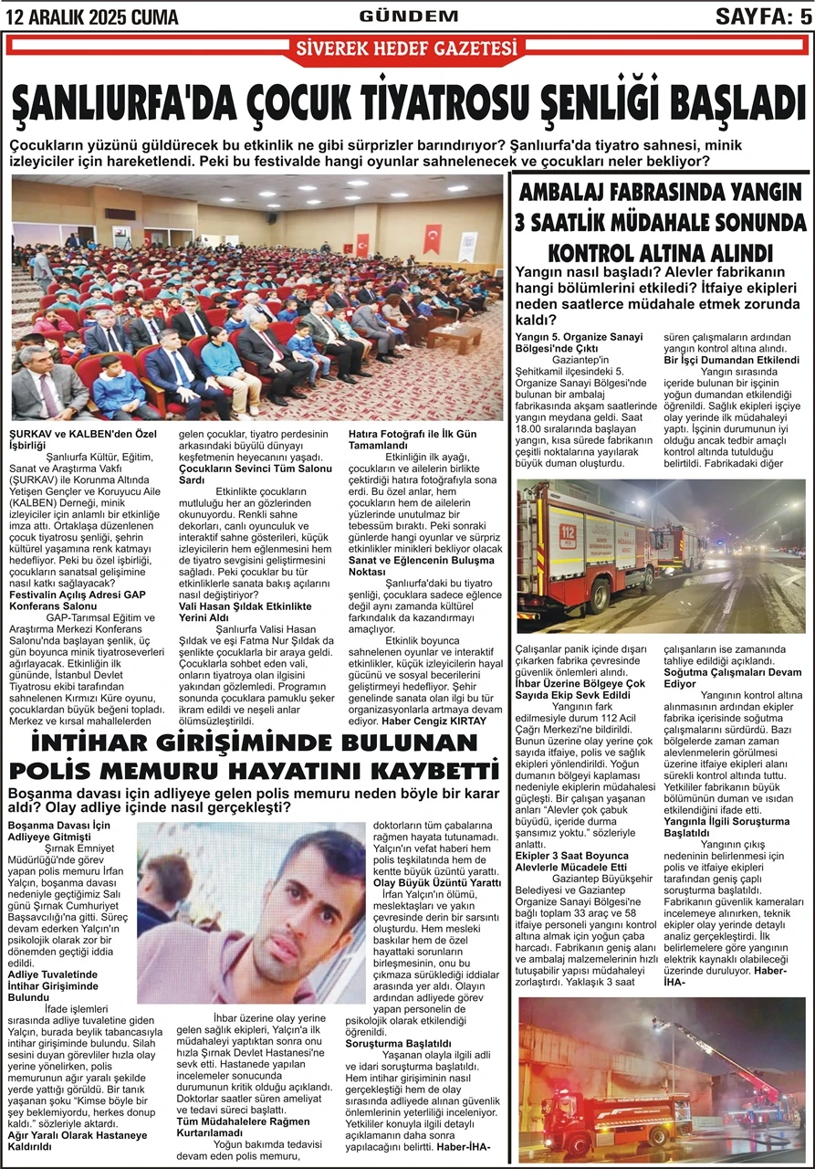 12.12.2025 Tarihli Gazetemiz