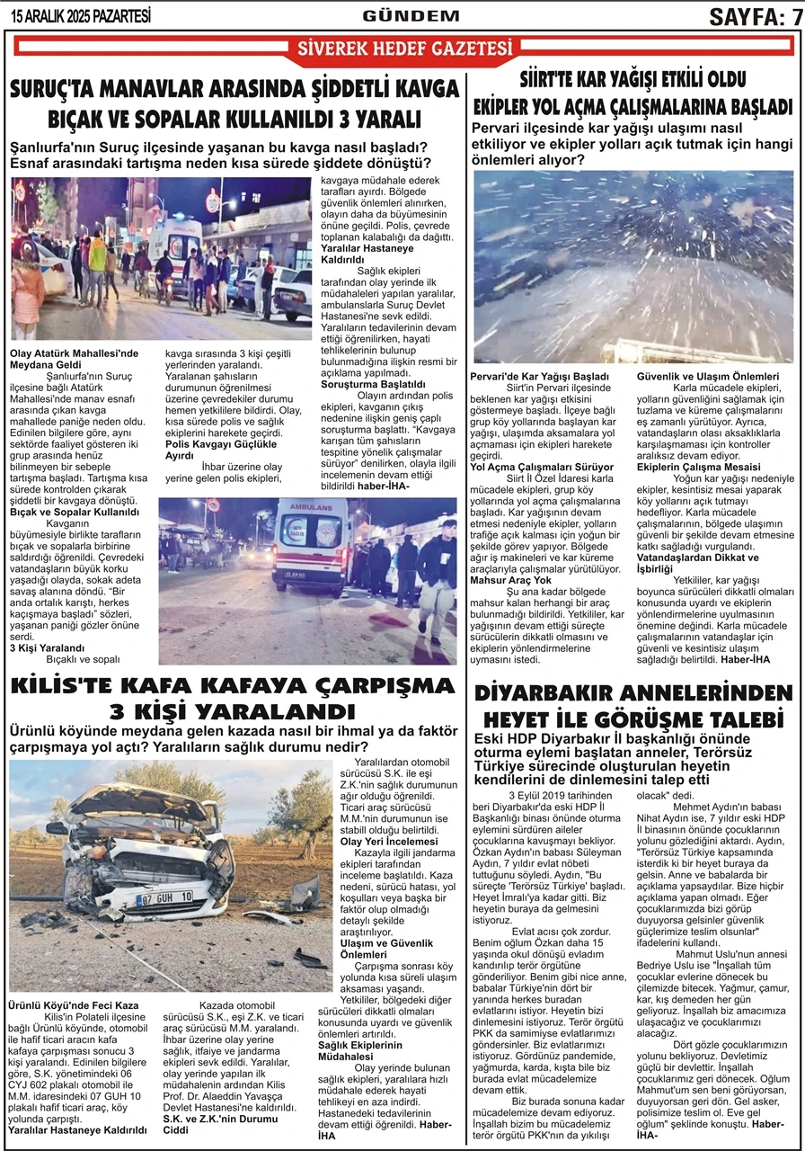 15.12.2025 Tarihli Gazetemiz