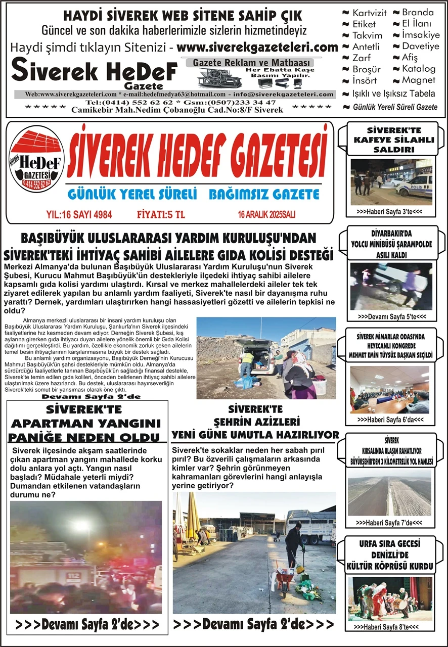 16.12.2025 Tarihli Gazetemiz