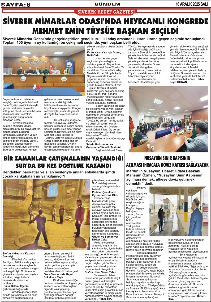 16.12.2025 Tarihli Gazetemiz