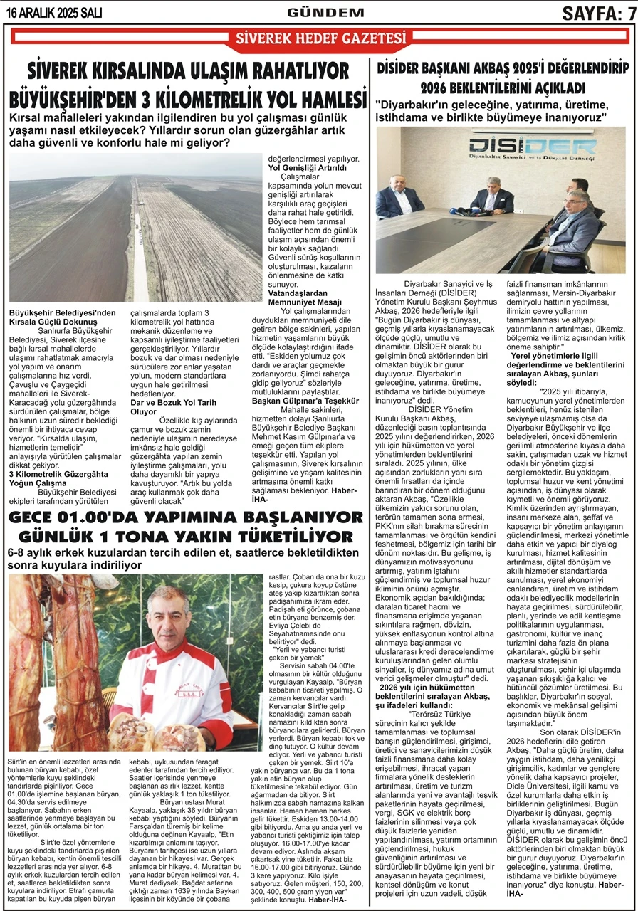 16.12.2025 Tarihli Gazetemiz