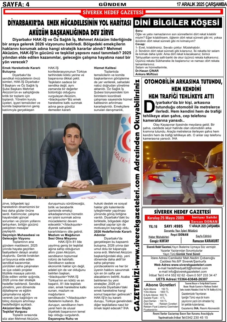 17 12 2025 Tarihli Gazetemiz
