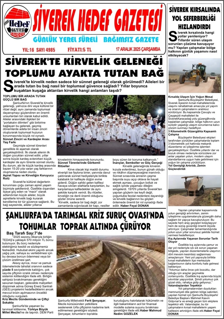 17 12 2025 Tarihli Gazetemiz
