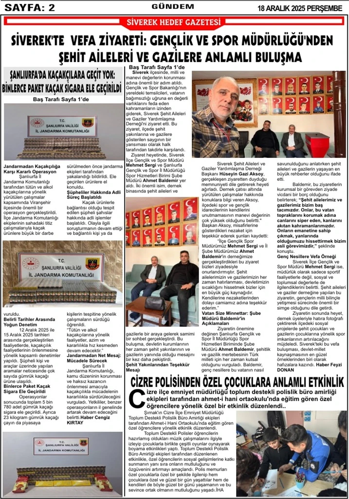 18.12.2025 TARİHLİ GAZETEMİZ