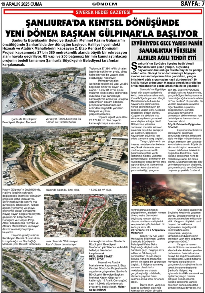 19.12.2025 Tarihli Gazetemiz