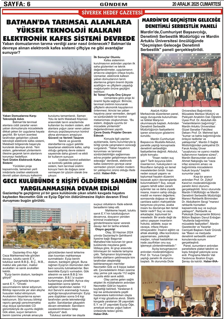 20.12.2025 Tarihli Gazetemiz