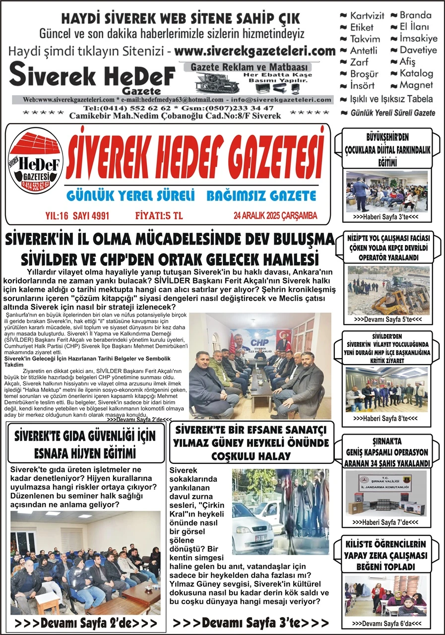 24.12.2025 Tarihli Gazetemiz 