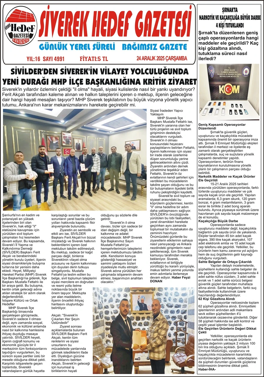 24.12.2025 Tarihli Gazetemiz 