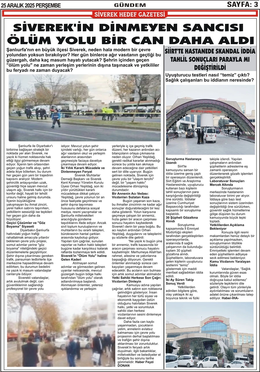 25.12.2025 Tarihli Gazetemiz