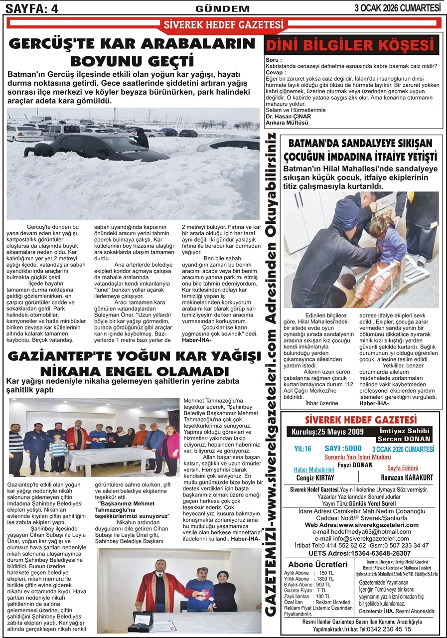 03.01.2026 Tarihli Gazetemiz