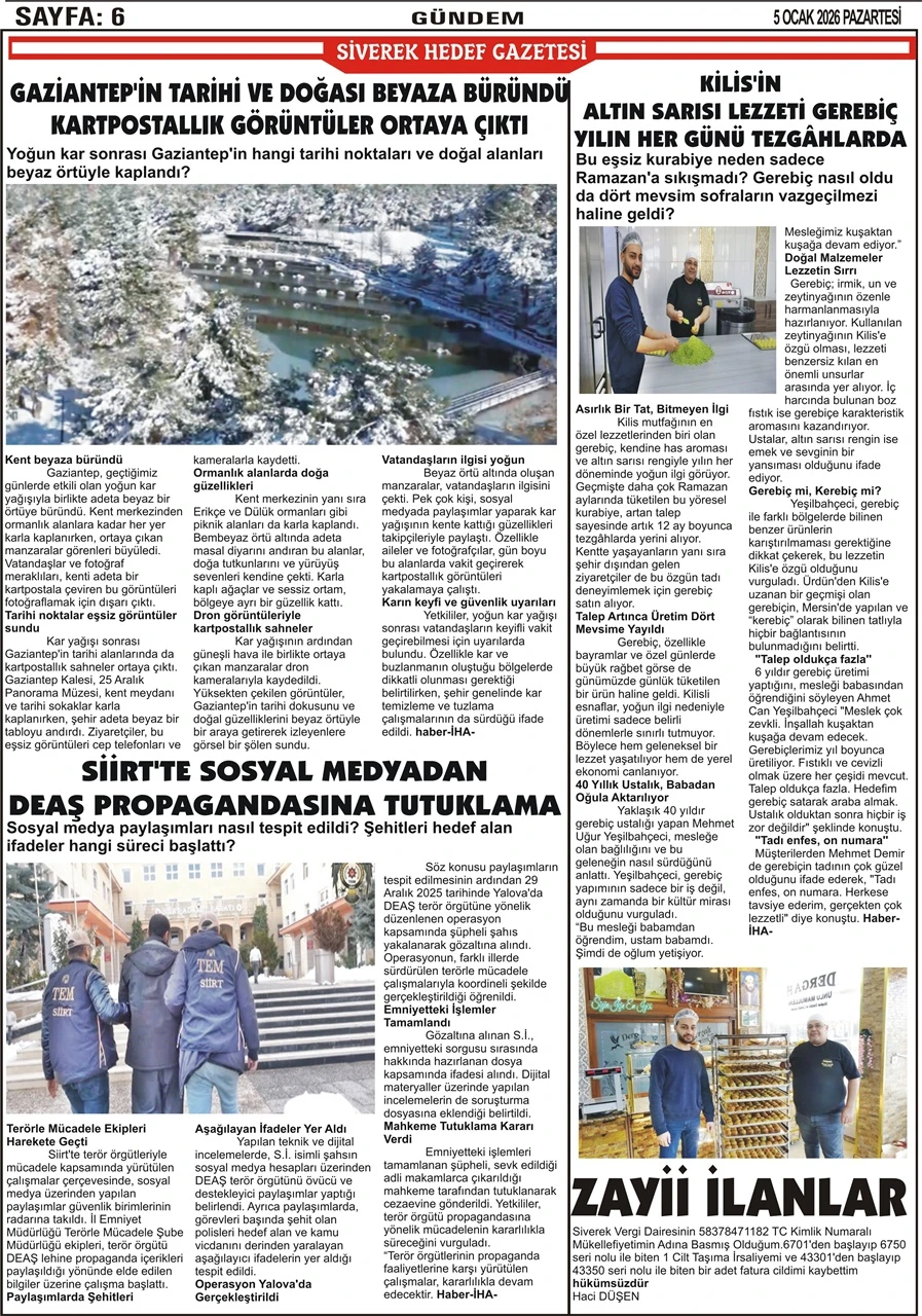 05.01.2026 Tarihli Gazetemiz