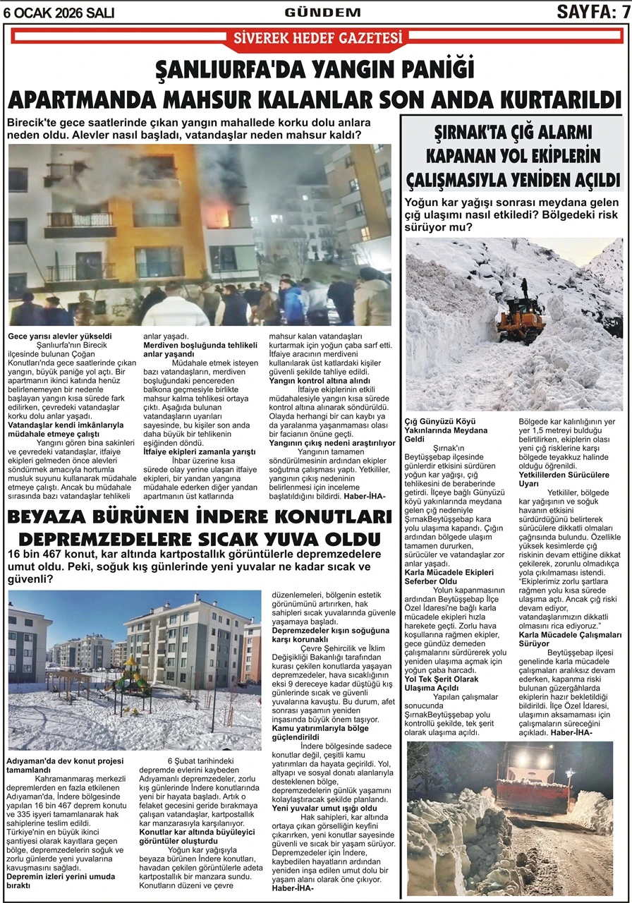 06.01.2026 Tarihli Gazetemiz
