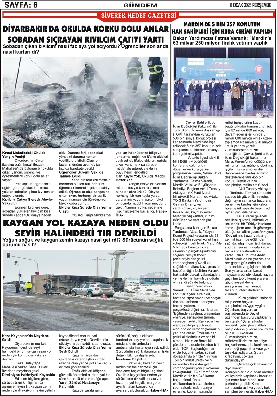 08.01.2026 Tarihli Gazetemiz