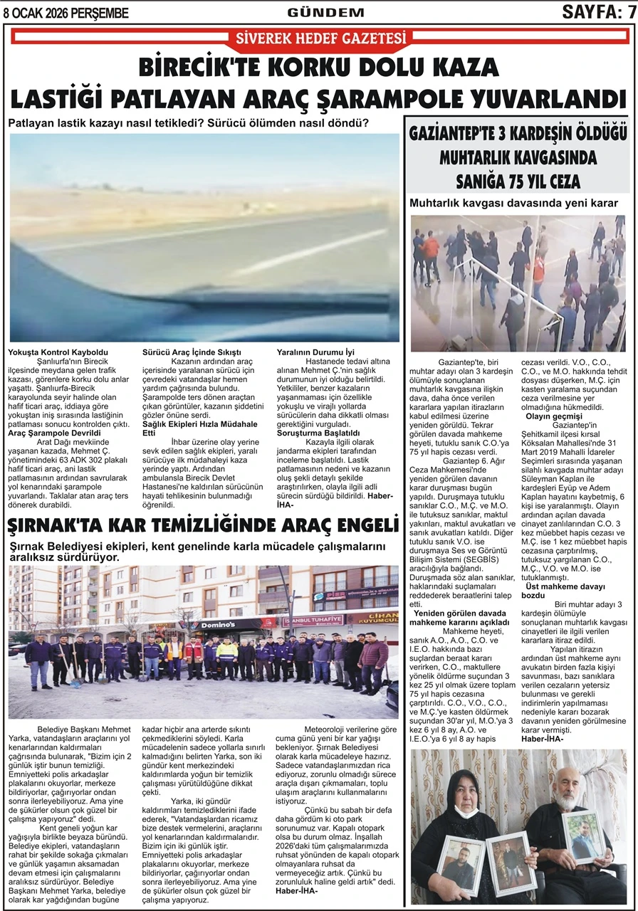 08.01.2026 Tarihli Gazetemiz