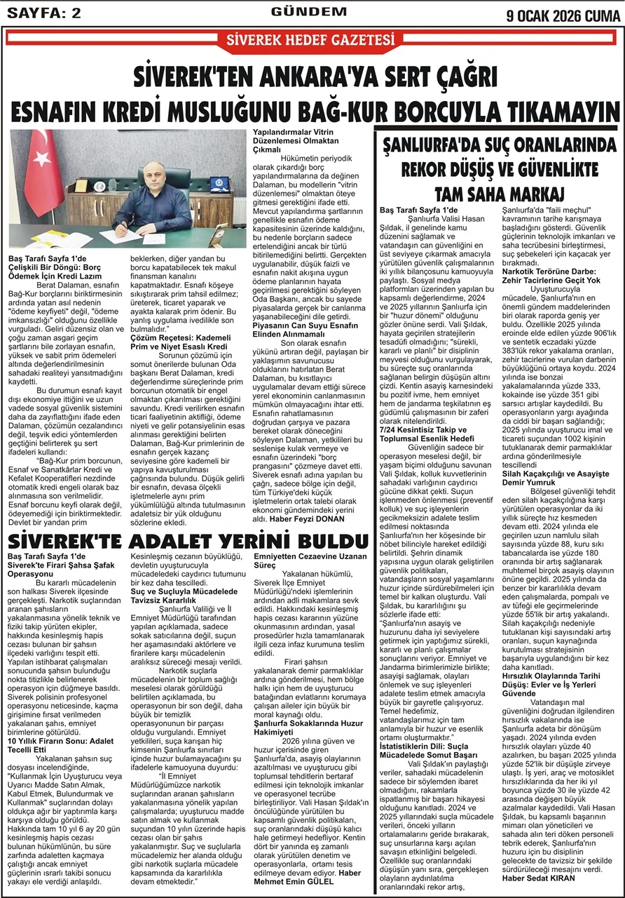 09.01.2026 Tarihli Gazetemiz