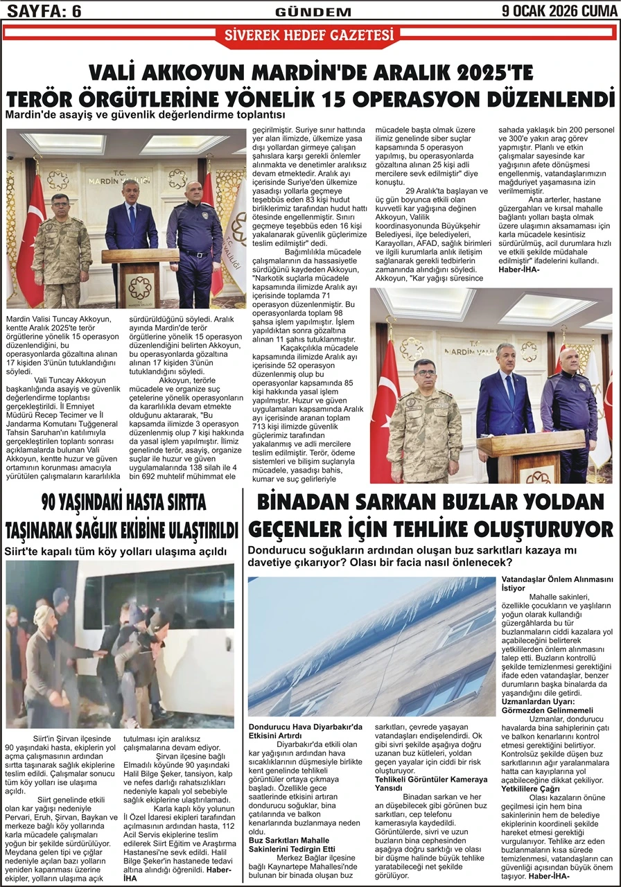 09.01.2026 Tarihli Gazetemiz