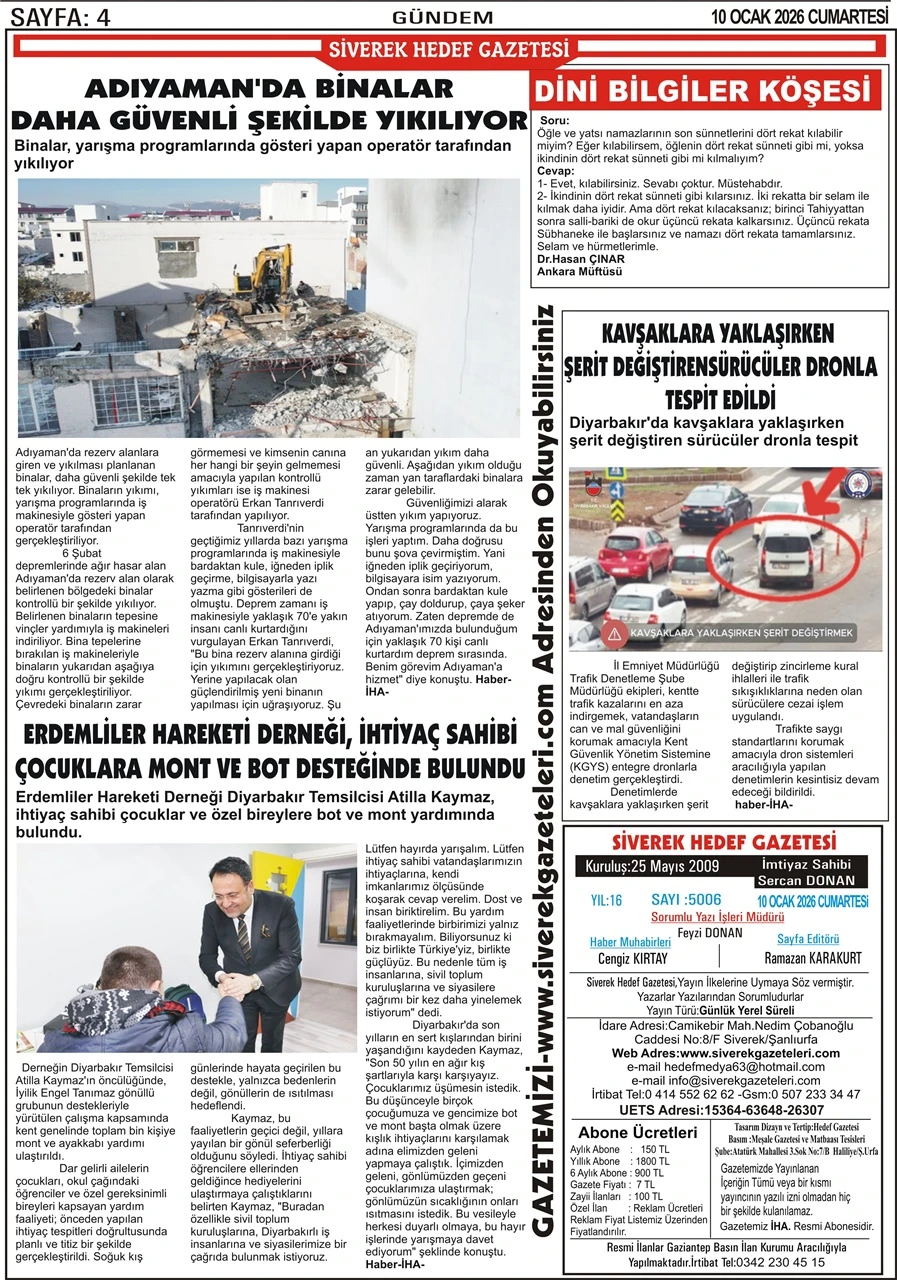 10.01.2026 Tarihli Gazetemiz