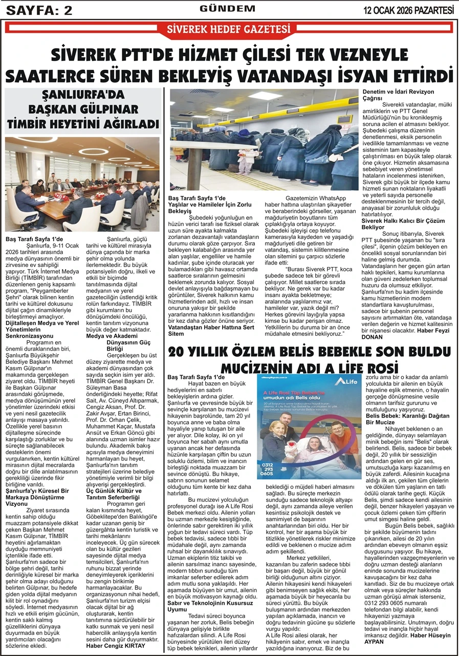 12.01.2026 Tarihli Gazetemiz 