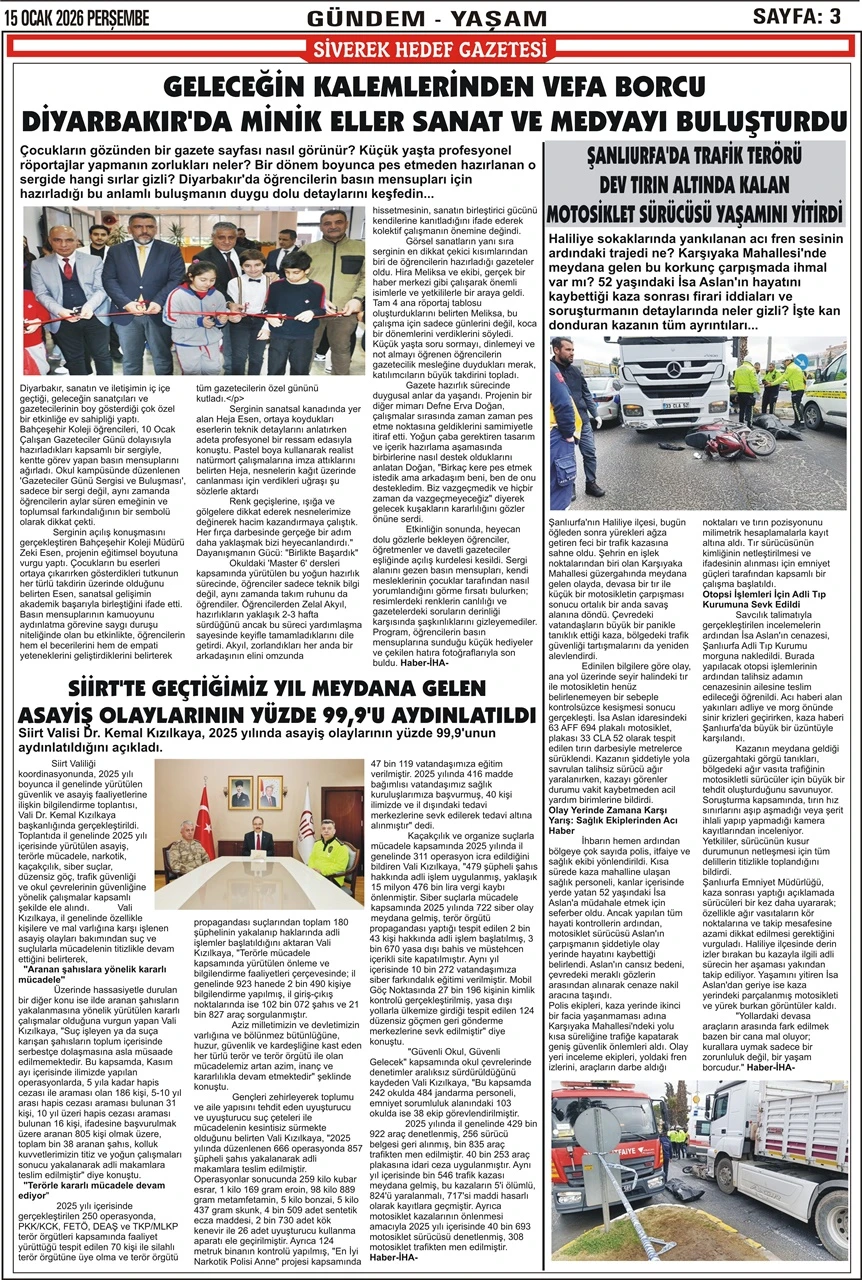 15.01.2026 Tarihli Gazetemiz