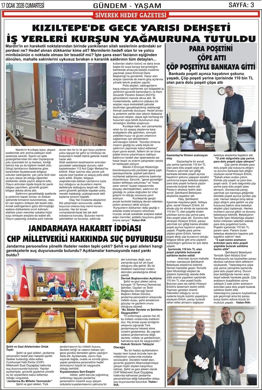 17.01.2026 Tarihli Gazetemiz