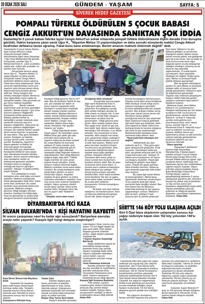 22.01.2026 Tarihli Gazetemiz