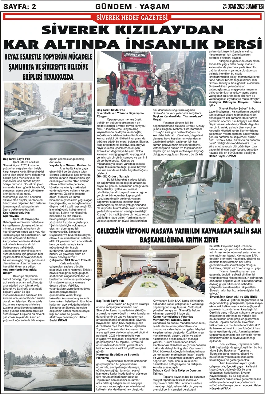 24.01.2026 Tarihli Gazetemiz