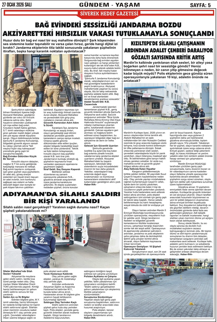 27.01.2026 Tarihli Gazetemiz