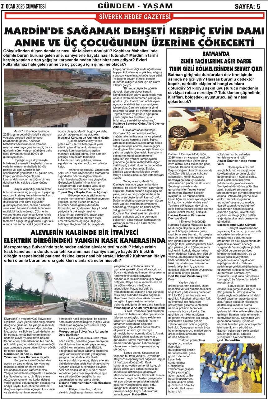 31.01.2026 Tarihli Gazetemiz