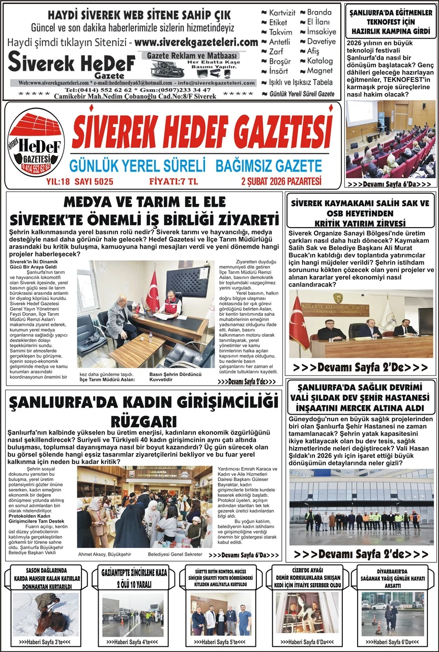 2.02.2026 Tarihli Gazetemiz