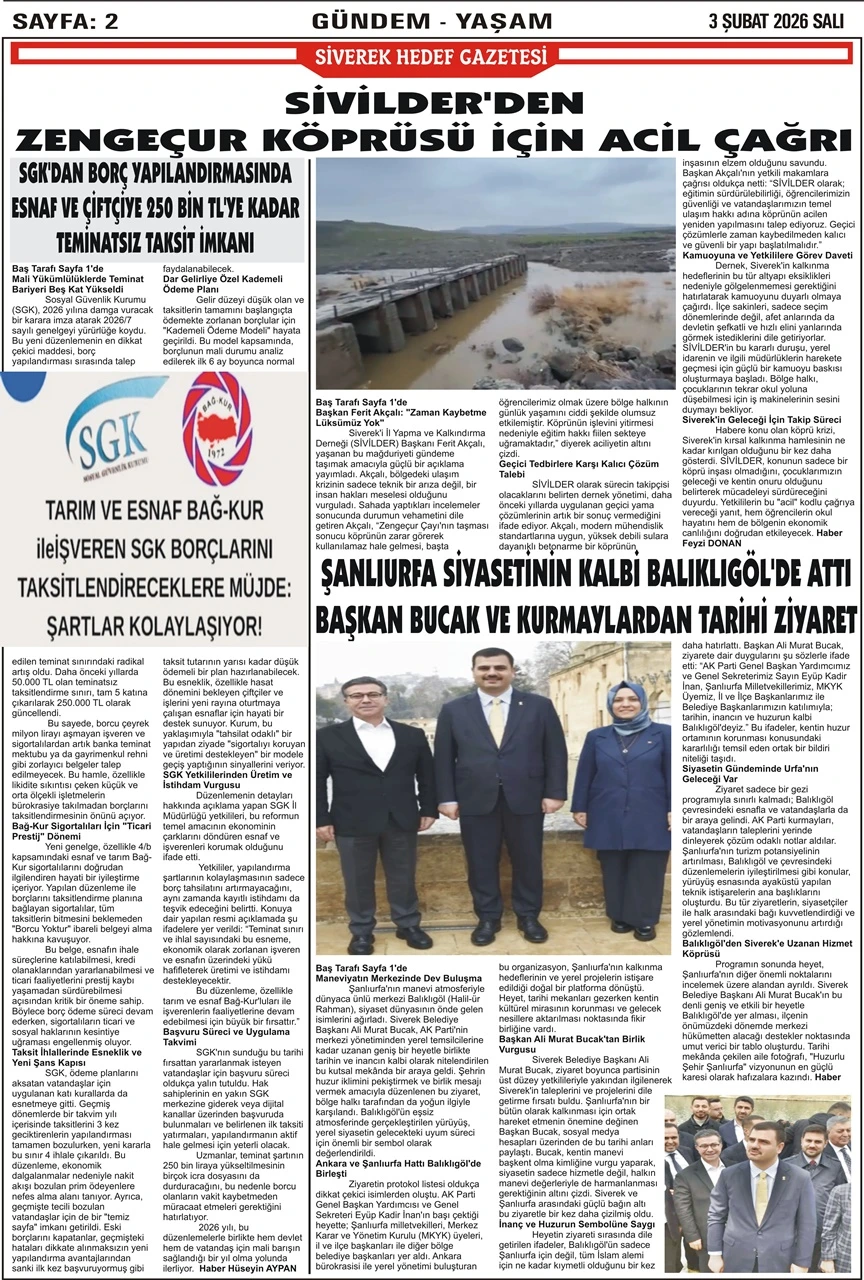 03.02.2026 Tarihli Gazetemiz