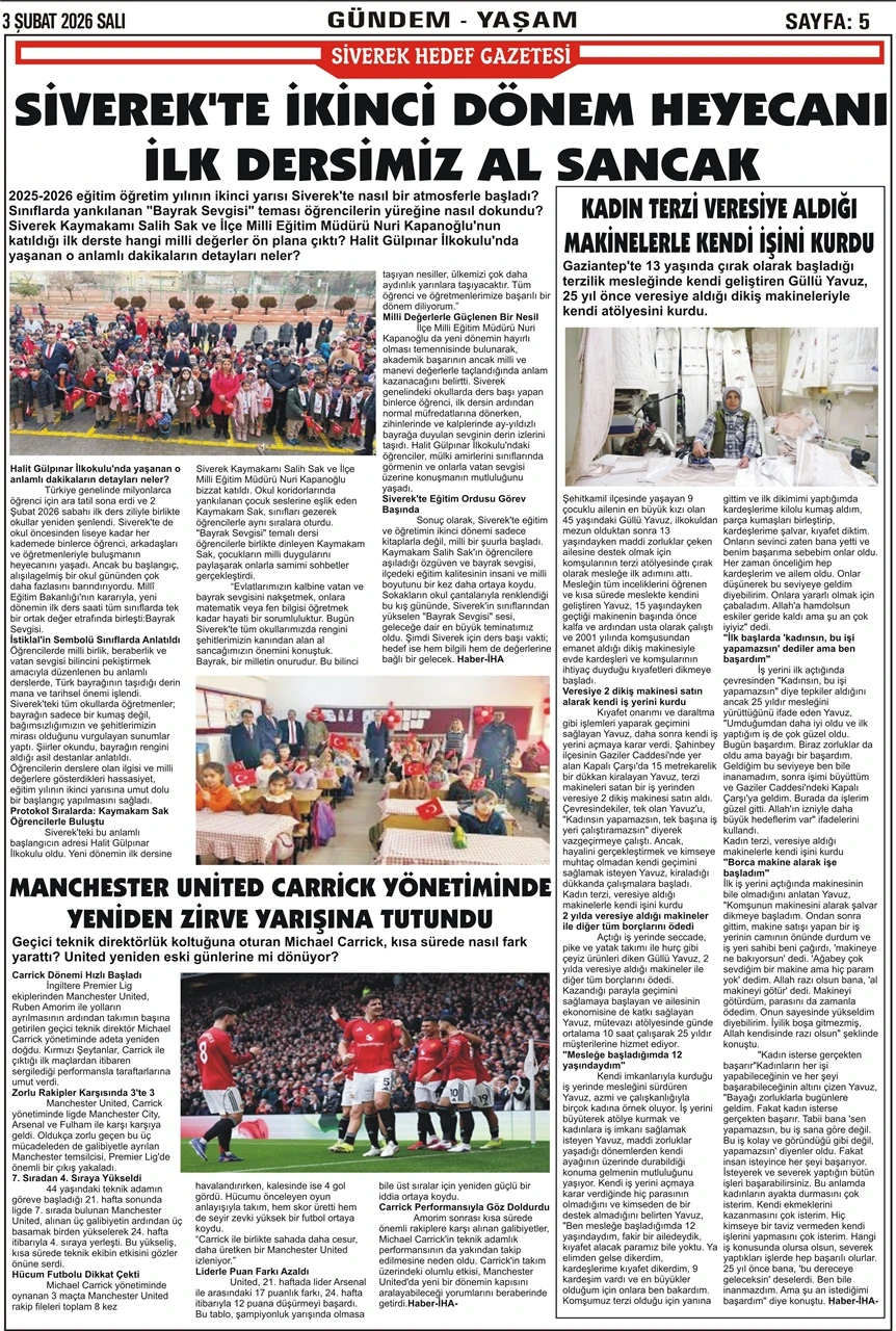 03.02.2026 Tarihli Gazetemiz